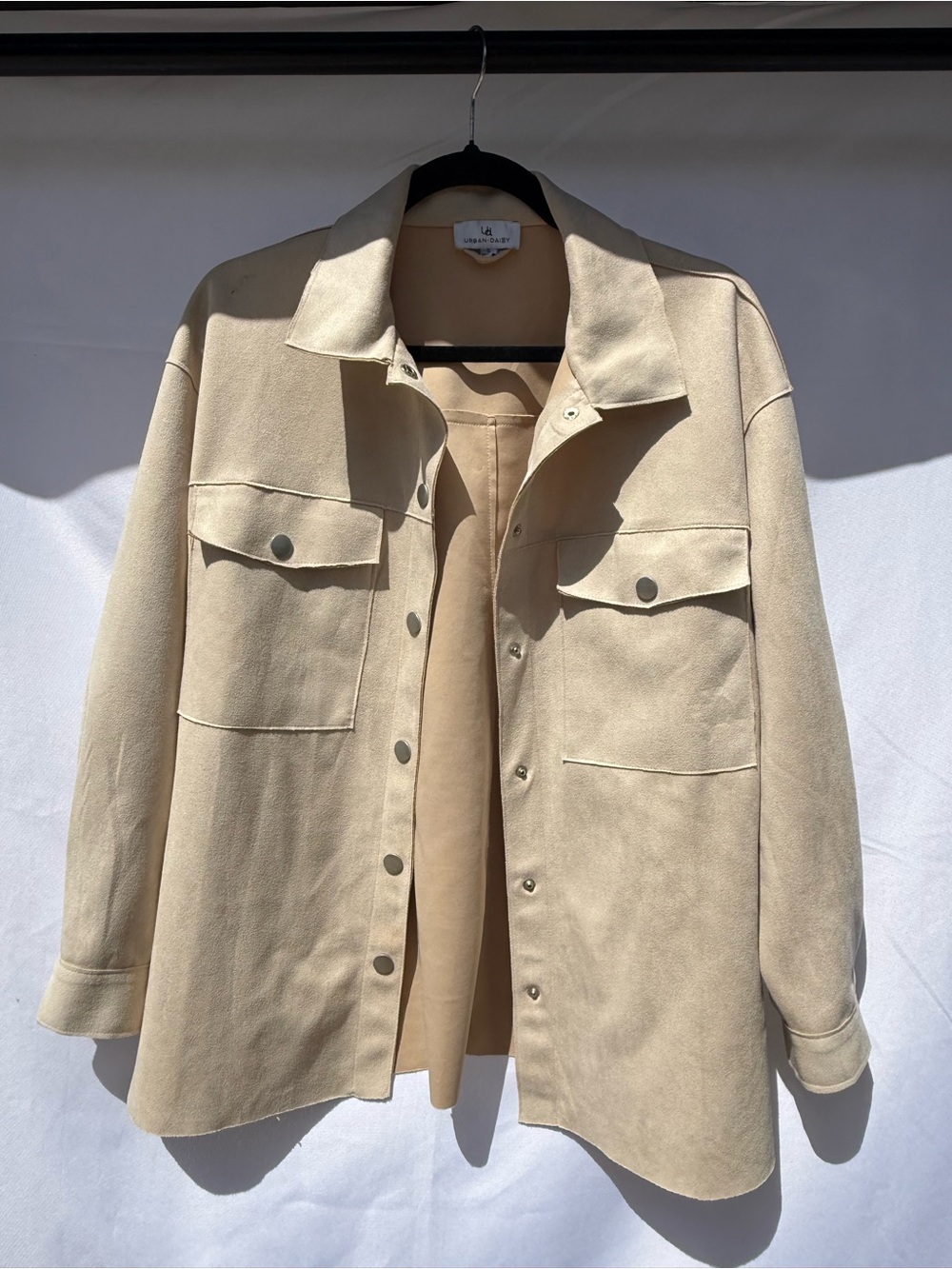 LAURÉN RALPH LAUREN Beige Suede Shacket Jacket